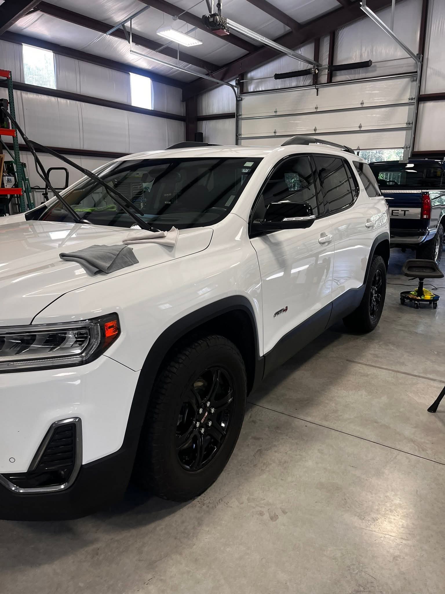 GMC Acadia after full detail — gloss finish